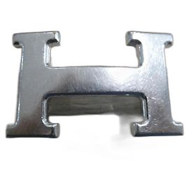 vintage Hermès silvered steel belt buckle for 32mm strap, box and dustbag Silver hardware
