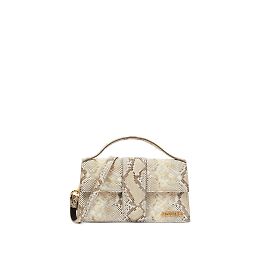 Jacquemus Le Grand Bambino Sac à Rabat en Peau de Python Beige