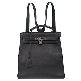 Hermès Hermes Kelly Ado Rucksack Togo 28 Blau