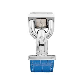 Montre Van Cleef & Arpels, "Cadenas", acier, cuir.  Autre