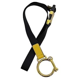 Sangle en cuir Saffiano et nylon Prada Noir Jaune