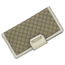 Céline Celine Beige and White Bi-Fold Long Wallet White Beige