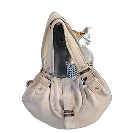 Lancel Frasque Beige Leather Handbag Beige