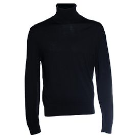 Tom Ford, pull col roulé en laine noire Noir