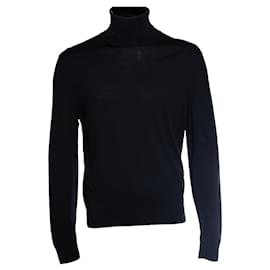 Tom Ford, schwarzer Wollrollkragenpullover Schwarz