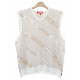 Colete de lã STRIPE SUPREME Bege