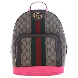 Gucci Brauner Kleiner GG Supreme Ophidia Web Rucksack Braun Beige Andere