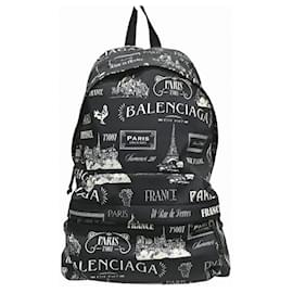 Balenciaga-Mochila Balenciaga Wheel 507460-Preto,Branco