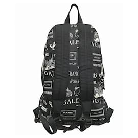 Balenciaga-Mochila Balenciaga Wheel 507460-Preto,Branco