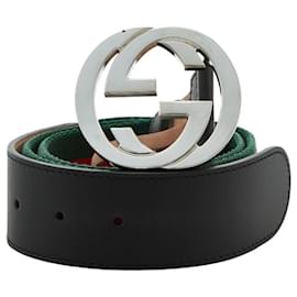 Gucci-Cinto Gucci Sherry Line-Preto,Multicor