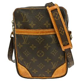 Louis Vuitton Danube Handbag Monogram Canvas MM Brown