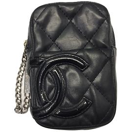 Chanel Cambon Line Cigarette Case Black