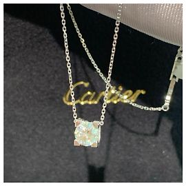Collier pendentif en diamant C de Cartier 1ct H vvs Argenté