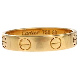 Cartier Love Band Ring 18K Rose Gold Golden