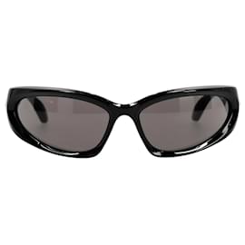 Balenciaga-Óculos de sol ovais Balenciaga Swift BB0157S em acetato preto-Preto