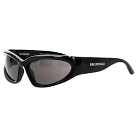 Balenciaga-Óculos de sol ovais Balenciaga Swift BB0157S em acetato preto-Preto