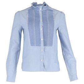 Camicia a maniche lunghe Smocking See By Chloé in cotone blu Blu