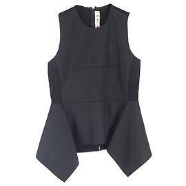 Ärmelloses Peplum-Top von Marni aus schwarzem Polyester Schwarz