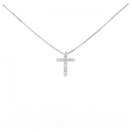 Autre Marque Collar de diamantes PT900 PT850 Plata
