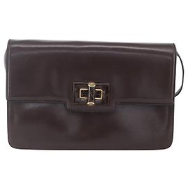 Bolsa de ombro vintage Gucci em couro Marrom