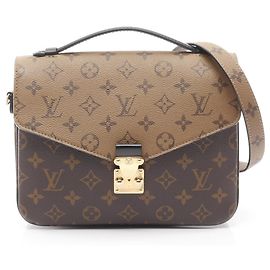 Louis Vuitton Metis MM Monogram Reverse Pochette Handtasche Braun Schwarz