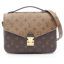 Louis Vuitton-Louis Vuitton Metis MM Monogram Reverse Pochette Handbag-Brown,Black