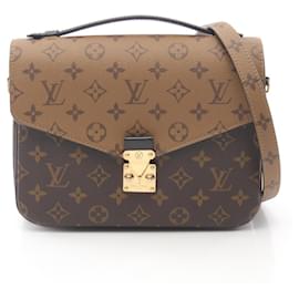 Louis Vuitton-Louis Vuitton Metis MM Monogram Reverse Pochette Handbag-Brown,Black