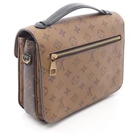 Louis Vuitton-Louis Vuitton Metis MM Monogram Reverse Pochette Handbag-Brown,Black