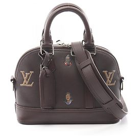 Borsa Louis Vuitton Alma 25 Henry Taylor Marrone Multicolore