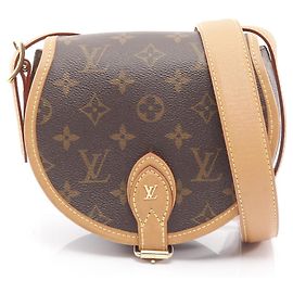 Bolso de Hombro Monograma Tan Blanco Louis Vuitton Castaño Monograma