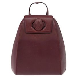 cartier Happy birthday backpack Leather Dark red