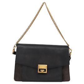 Sac à rabat en cuir GV3 de Givenchy - Petit Noir