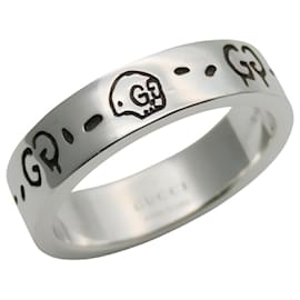 Gucci-Gucci Ghost 21 Silver Band Ring-Silvery