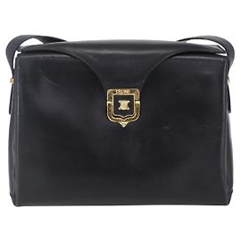 Céline Borsa a spalla vintage Celine in pelle Nero