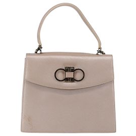 Salvatore Ferragamo Gancini handbag Leather Pink