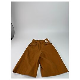 Shorts de lã vintage Dior laranja e marrom Laranja