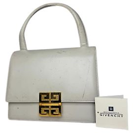 Vintage Givenchy Leather Handbag White White