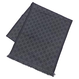 Gucci-Cachecol de lã GG Gucci-Preto