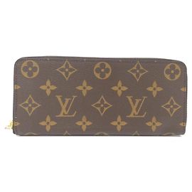 Clemence Geldbörse Monogramm Louis Vuitton Braun Pink
