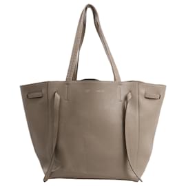 Céline Celine Cabas Phantom Kleine Schultertasche aus Leder in Taupe Kamel
