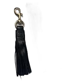 Givenchy Black Leather Bag Charm Black