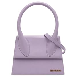 Jacquemus-Jacquemus Purple Smooth Calfskin Le Grand Chiquito-Purple
