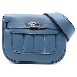 Hermès Berline 28 en Bleu Swift Bleu