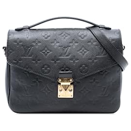 Louis Vuitton-Louis Vuitton Black Monogram Empreinte Pochette Metis-Black