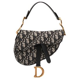 Borsa a sella mini obliqua blu Dior Blu Blu navy
