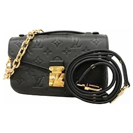Louis Vuitton-Bolsa Pochette Metis EW em Monograma Empreinte Louis Vuitton-Preto