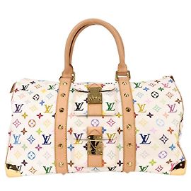 Louis Vuitton Keepall Bag Monogram Multicolor 45 White