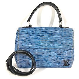 Sac à main Cluny BB en denim Epi de LOUIS VUITTON Bleu