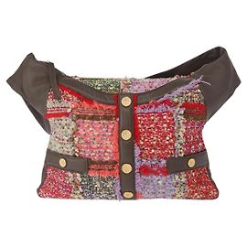 Bolsa Chanel Girl em tweed e couro médio Multicor