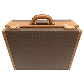 Céline MALOTE VINTAGE CELINE EM CANVAS TRIOMPHE & COURO MALOTE COM CÓDIGO Marrom